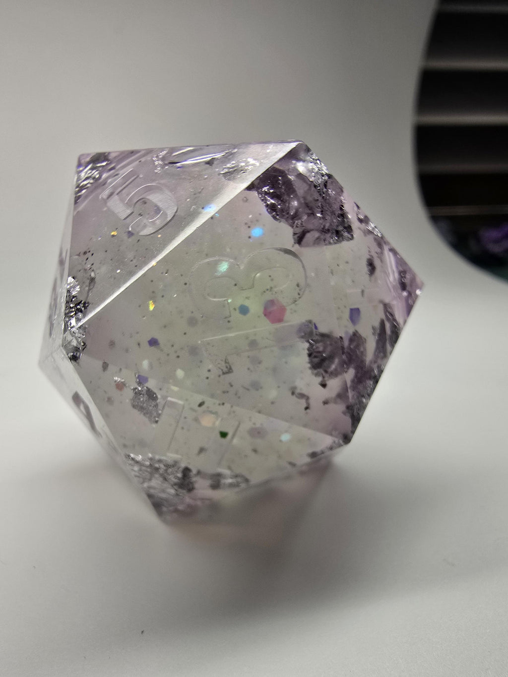 Healing Waters. This is a Large 42mm Liquid Core Chonk D20.