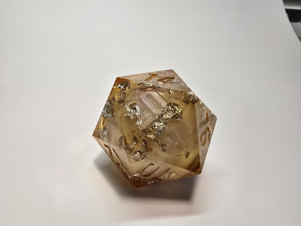 Heirloom Pearl. This is a Large 42mm Liquid Core Chonk D20.