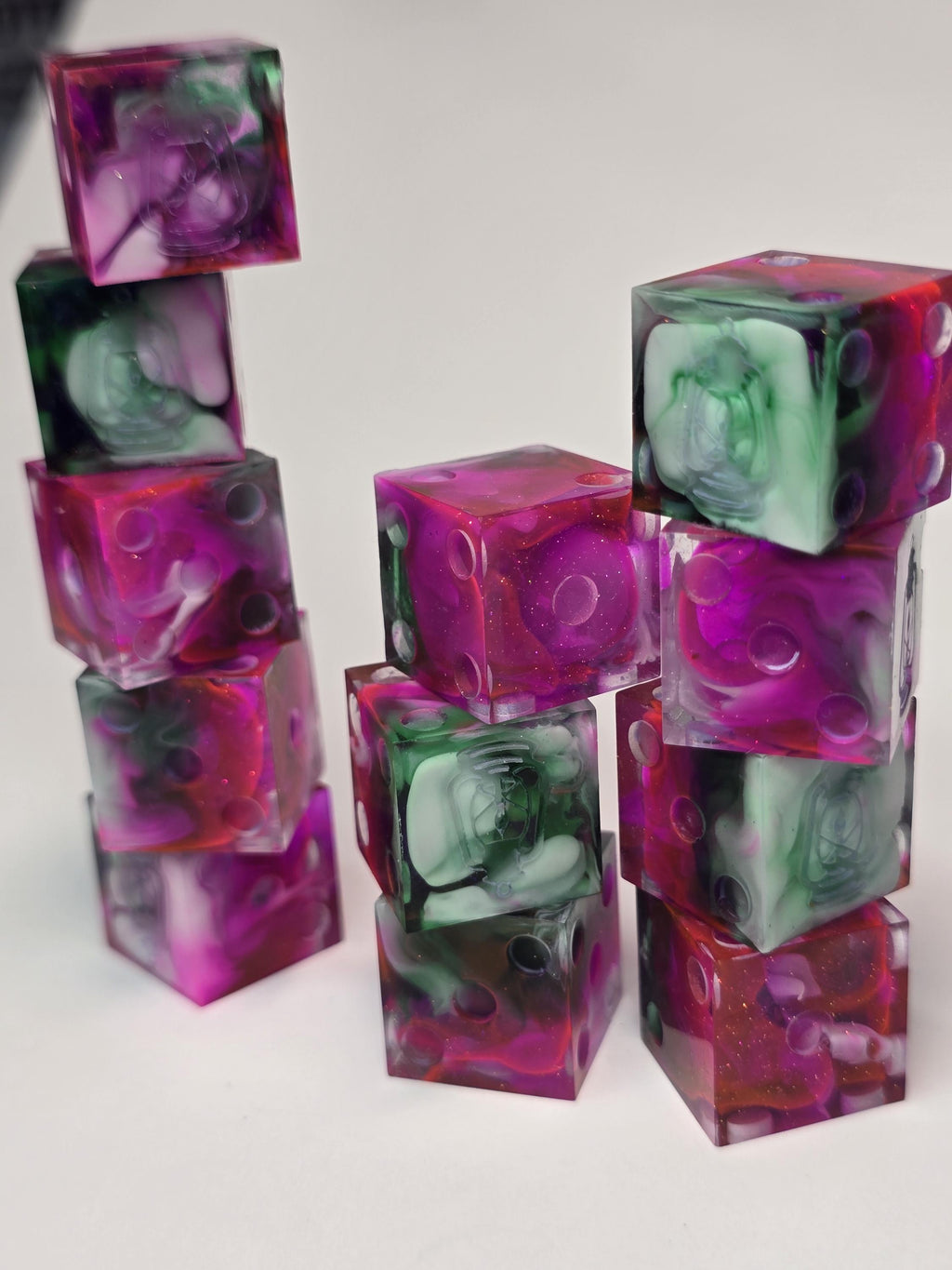 Custom Commission Dice: Handmade Wargame Dice (12 D6s)