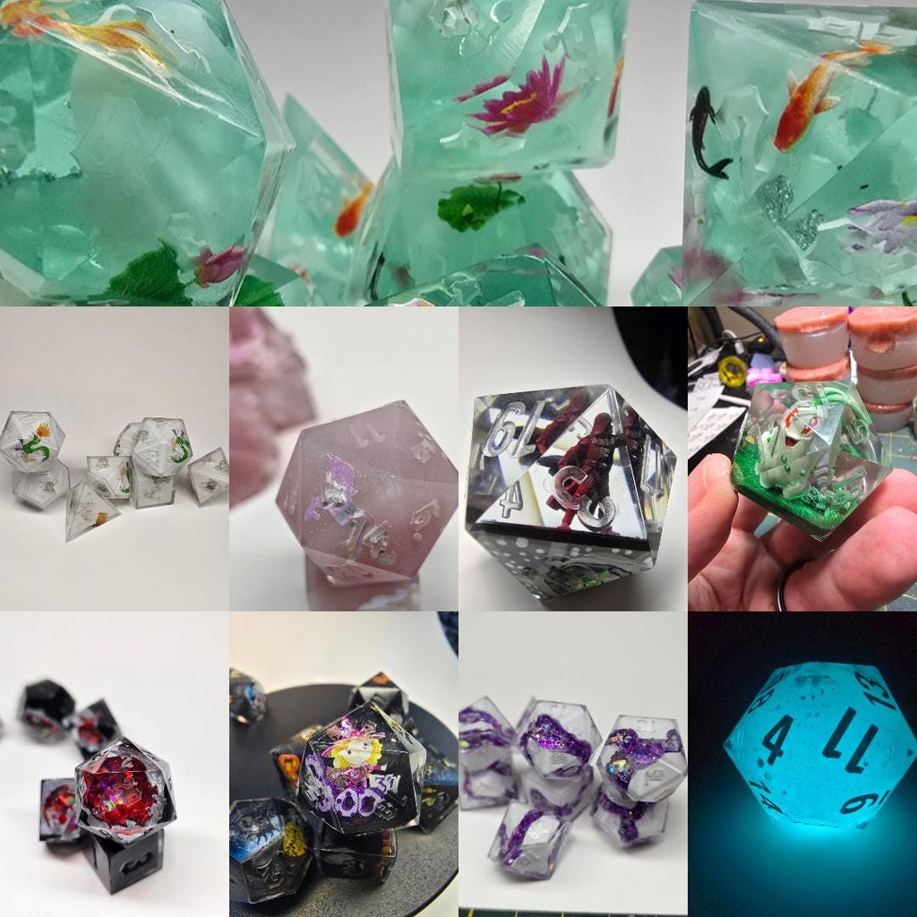 Custom Commission Dice Set: Handmade RPG Dice