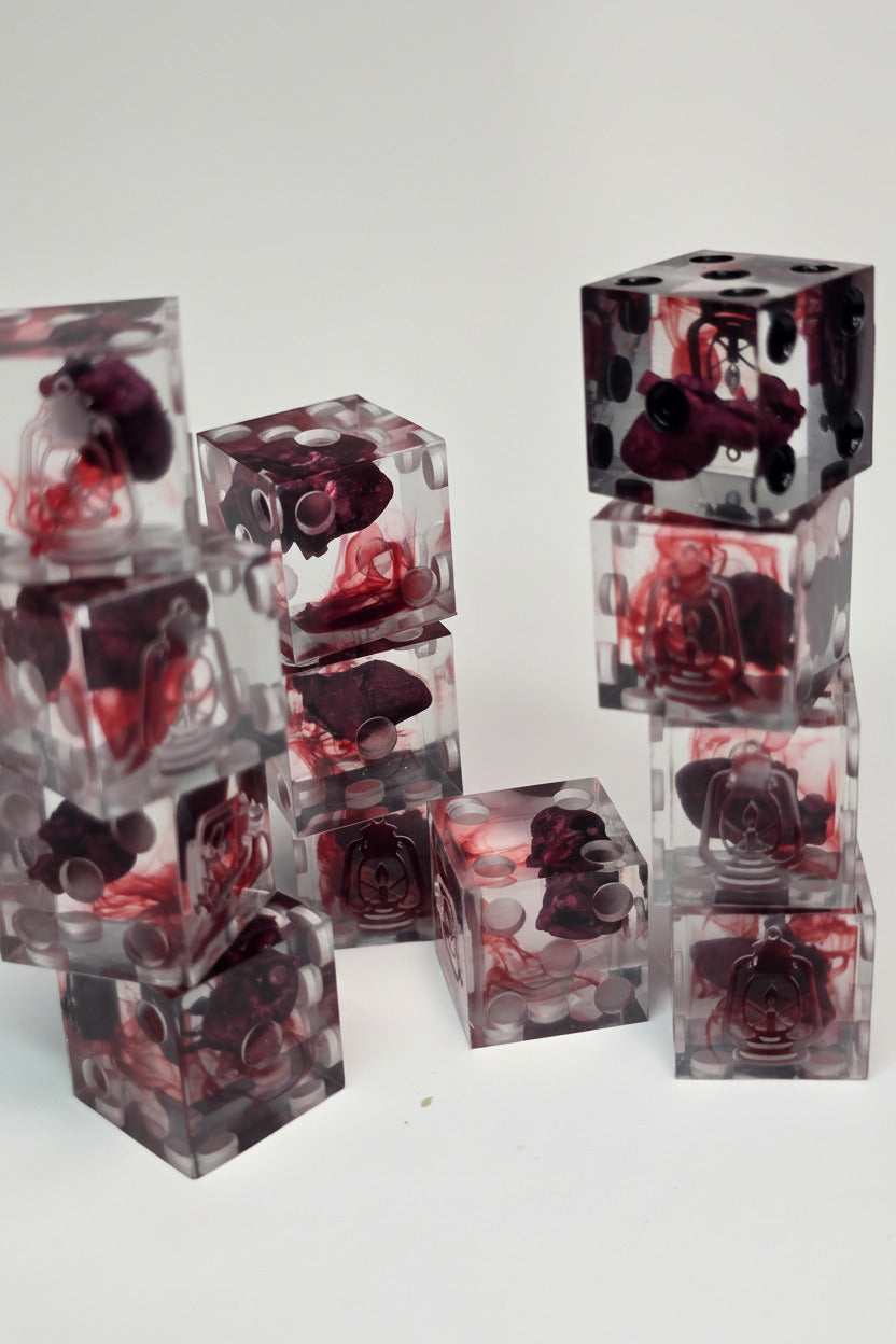 Custom Commission Lantern's Tavern Dice: Handmade Wargame Dice (12 D6s)