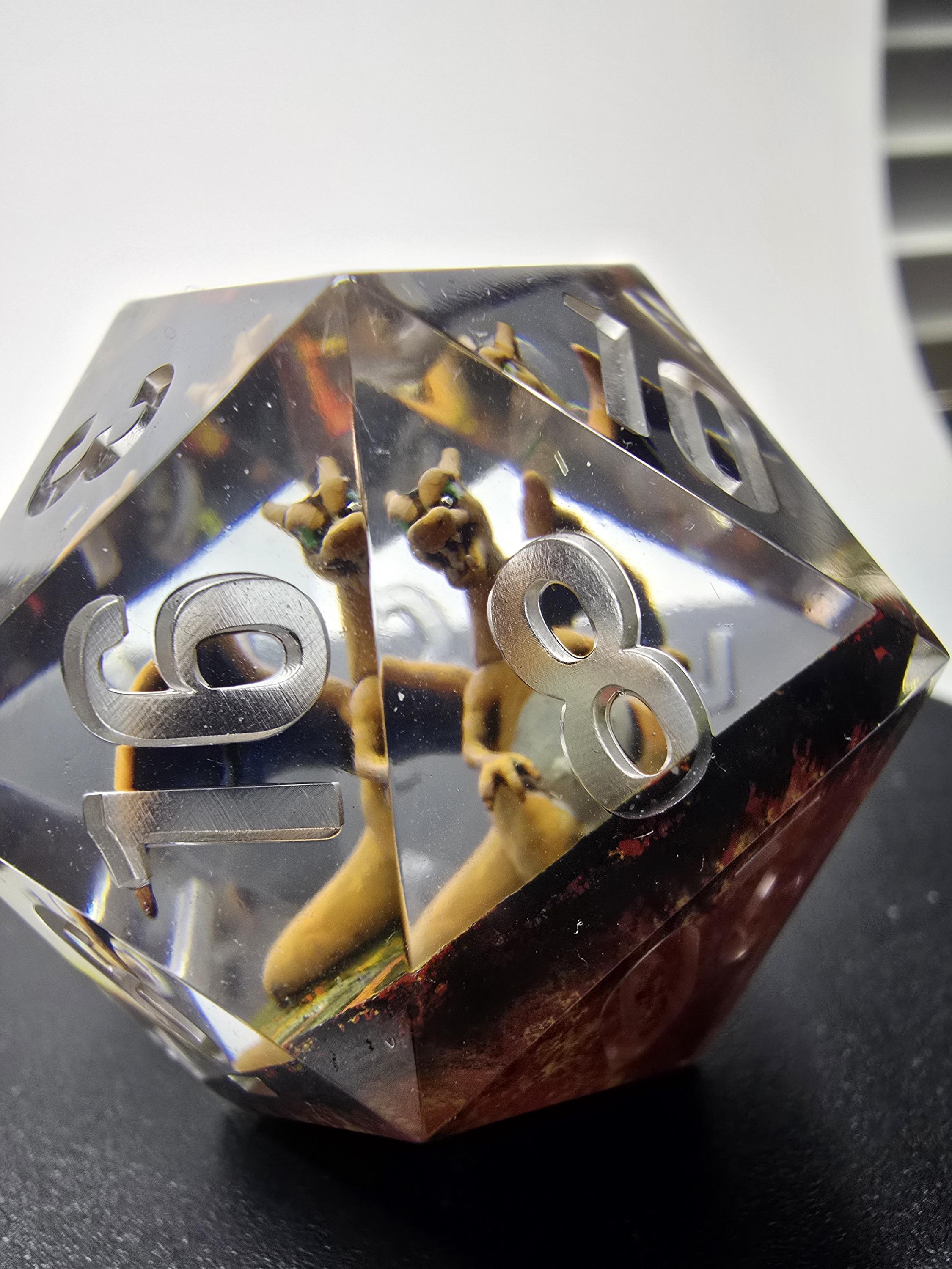 Charizard,s Revolution. This is a Large 42mm hand painted inclusion Chonk D20.
