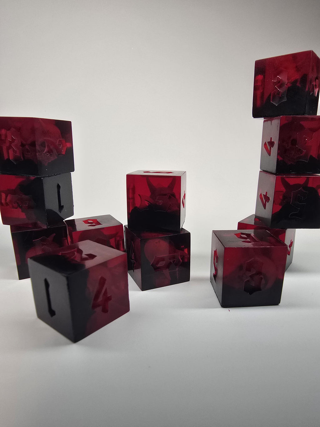 Custom Commission Dice: Handmade Wargame Dice (12 D6s)