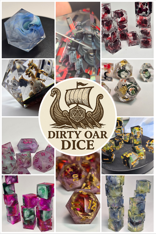 Custom Commission Dice Set: Handmade RPG Dice