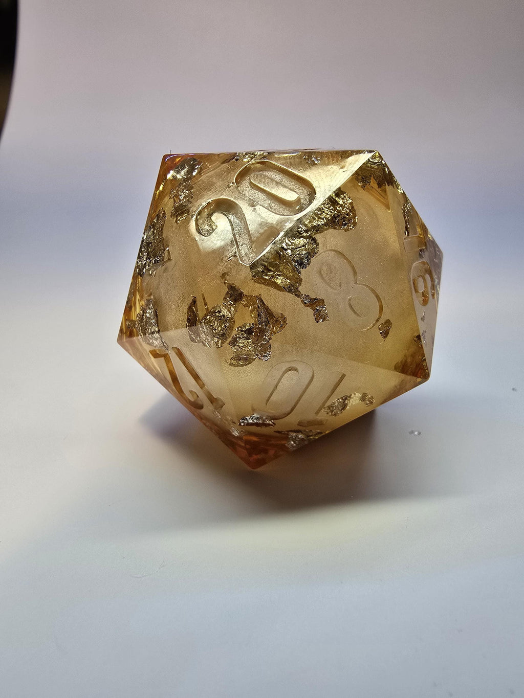 Heirloom Pearl. This is a Large 42mm Liquid Core Chonk D20.
