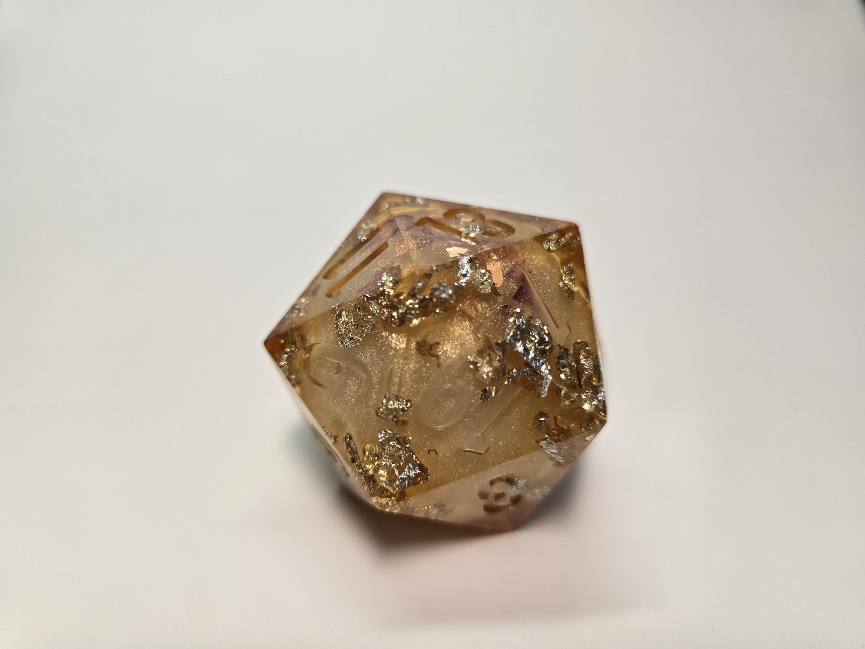 Heirloom Pearl. This is a Large 42mm Liquid Core Chonk D20.