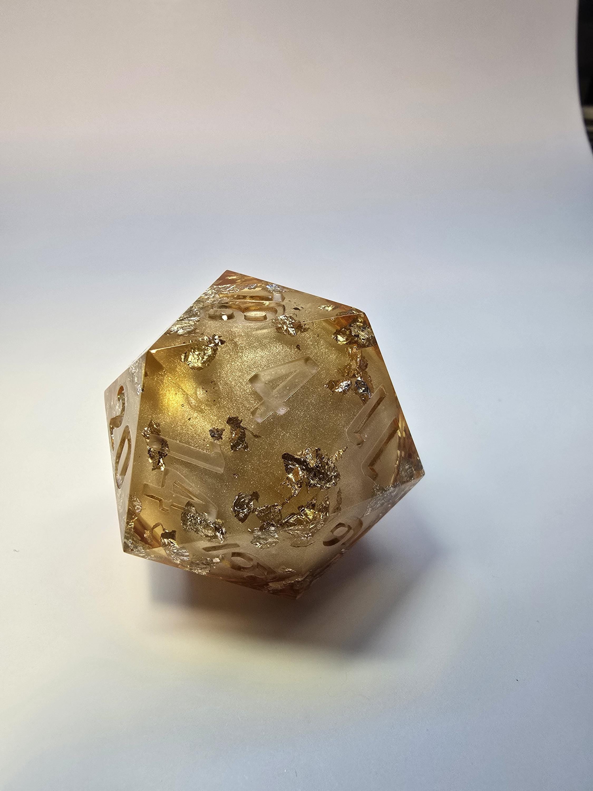 Heirloom Pearl. This is a Large 42mm Liquid Core Chonk D20.
