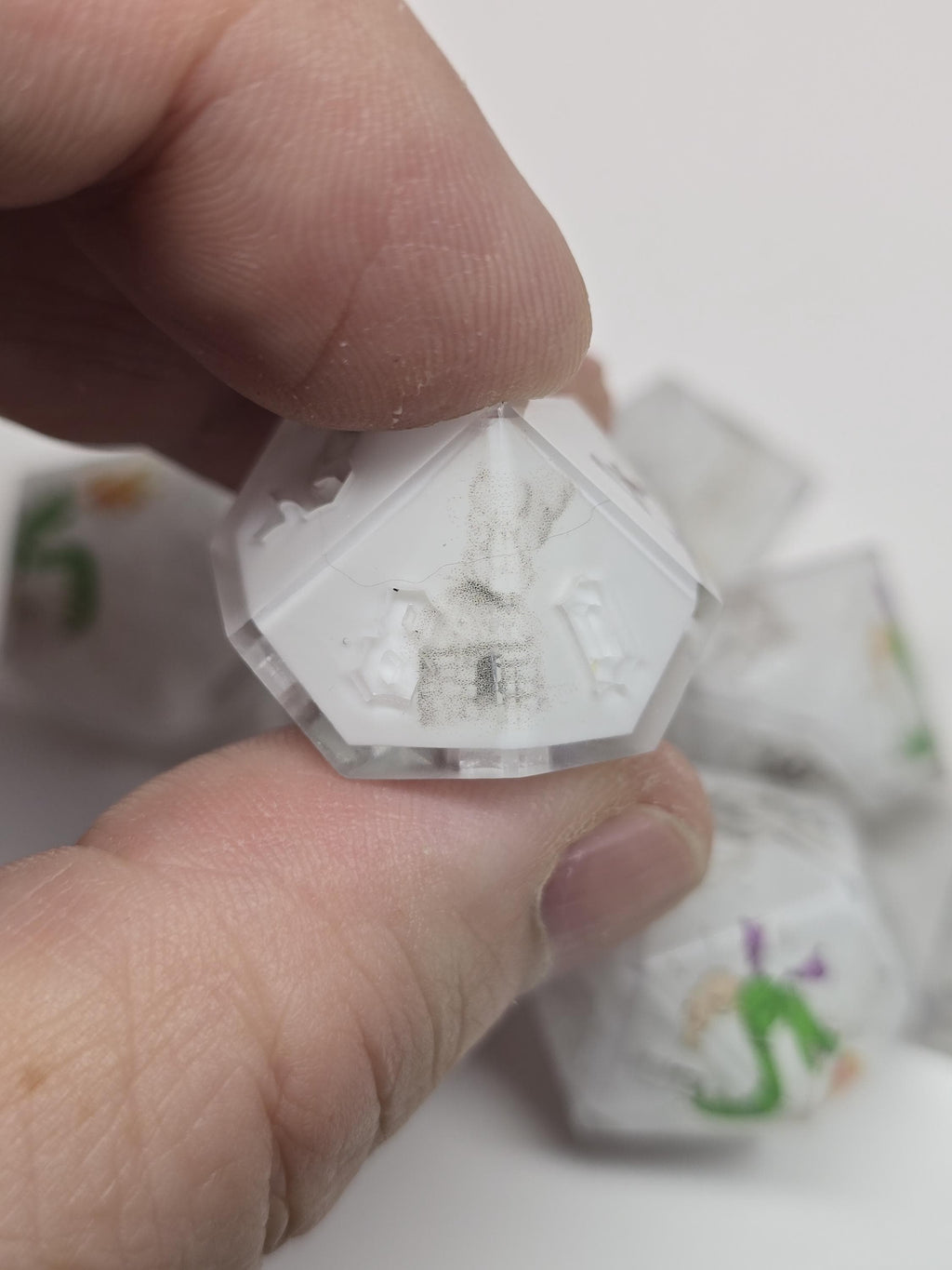 The Burninator! This is a full set with advantage (8 dice 2 D20s)