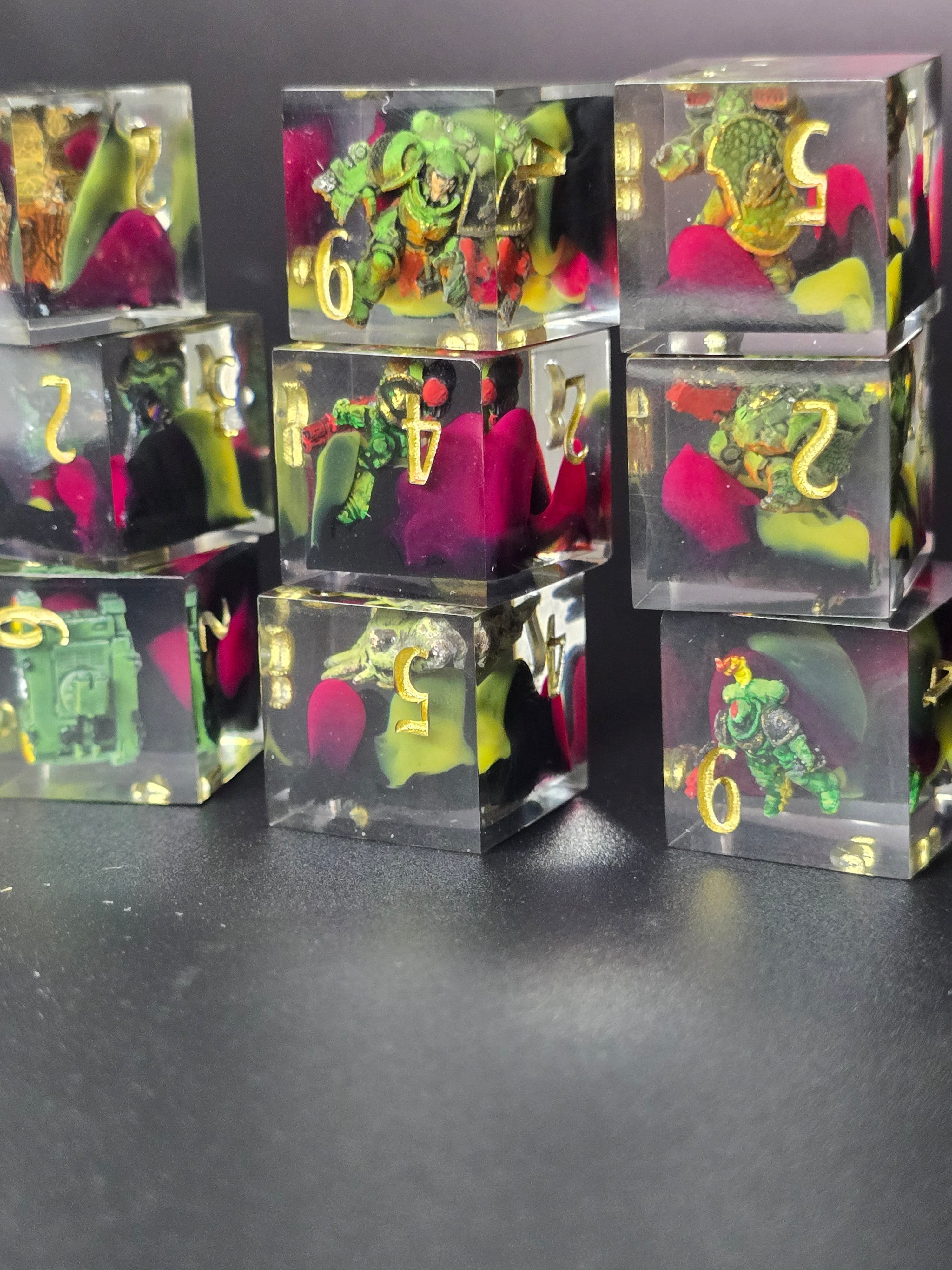 Custom Commission Dice Set: Handmade RPG Dice